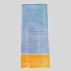 benaras georgette blue saree with contrast pallu and blouse