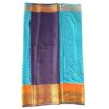 blue georgette saree with 3d border - Image 3