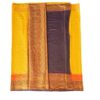 mehandi green georgette saree with 3d border - Image 3